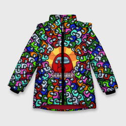 Зимняя куртка для девочек 3D Among Us shhhhhhh!