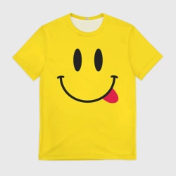 Мужская футболка 3D Смайлик милый