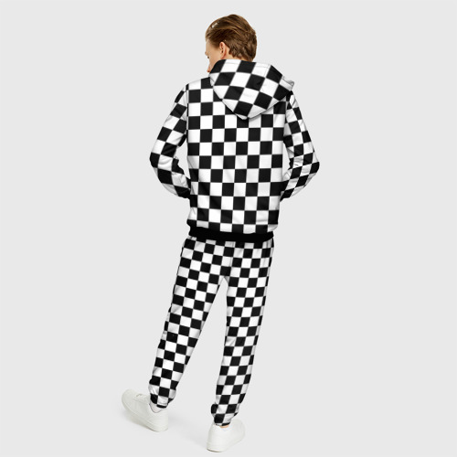 Мужской костюм 3D Шахматка, цвет черный - фото 4
