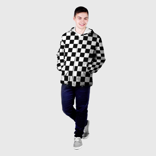 Мужская куртка 3D Шахматка, цвет 3D печать - фото 3