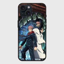 Чехол силиконовый для Apple iPhone 15 матовый Jujutsu Kaisen Sukuna подземелье
