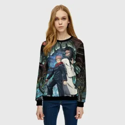 Женский свитшот 3D Jujutsu Kaisen Sukuna подземелье - фото 2