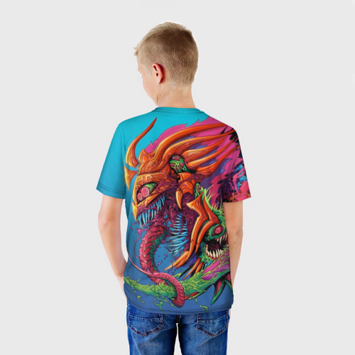 Детская футболка 3D с принтом Hyper Beast | Скоростной зверь, вид сзади #2