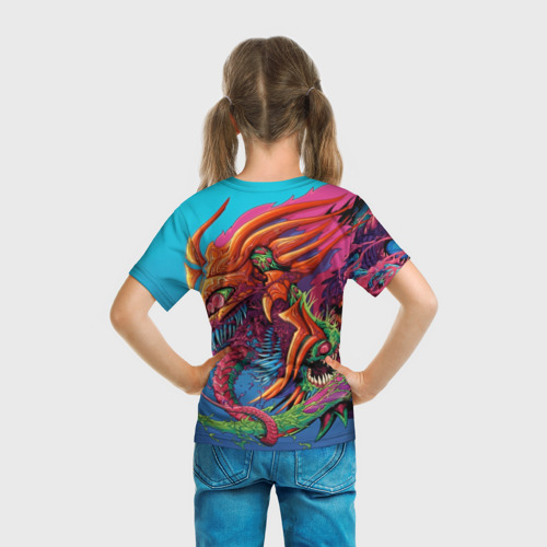 Детская футболка 3D с принтом Hyper Beast | Скоростной зверь, вид сзади #2