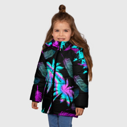 Зимняя куртка для девочек 3D Неоновое лето - фото 2