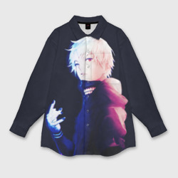 Мужская рубашка oversize 3D Kaneki Ken обернулся