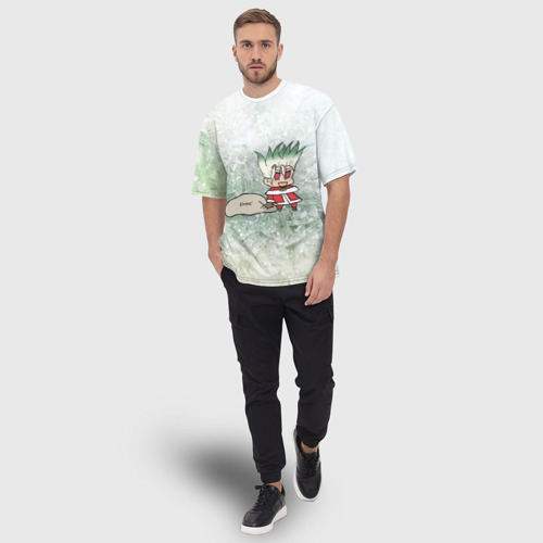 Мужская футболка oversize 3D Доктор Стоун новогодний, цвет 3D печать - фото 5