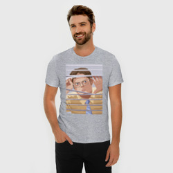 Мужская футболка хлопок Slim Офис - Дуайт - фото 2