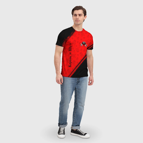 Мужская футболка 3D с принтом КОРОЛЬ И ШУТ, вид сбоку #3