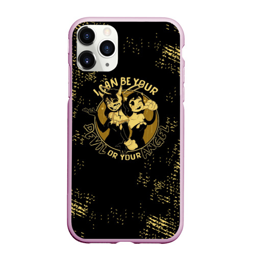 Чехол для iPhone 11 Pro Max матовый Bendy And The Ink Machine, цвет розовый