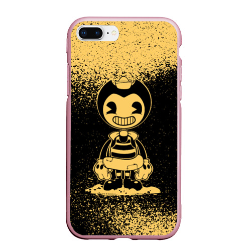 Чехол для iPhone 7Plus/8 Plus матовый Bendy And The Ink Machine, цвет розовый