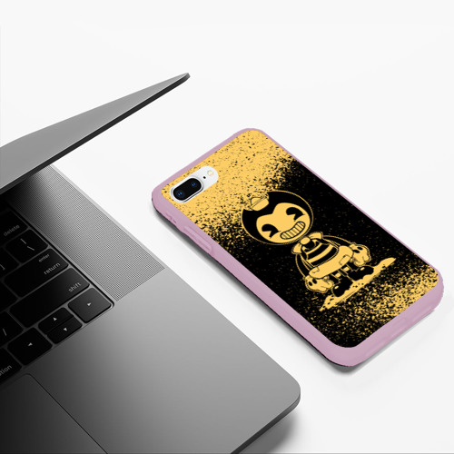 Чехол для iPhone 7Plus/8 Plus матовый Bendy And The Ink Machine, цвет розовый - фото 5