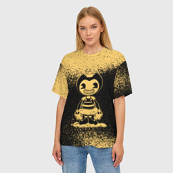 Женская футболка oversize 3D Bendy And The Ink Machine - фото 2