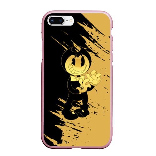 Чехол для iPhone 7Plus/8 Plus матовый Bendy And The Ink Machine, цвет розовый