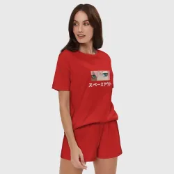 Женская пижама с шортиками хлопок Взгляд Zero Two - фото 2