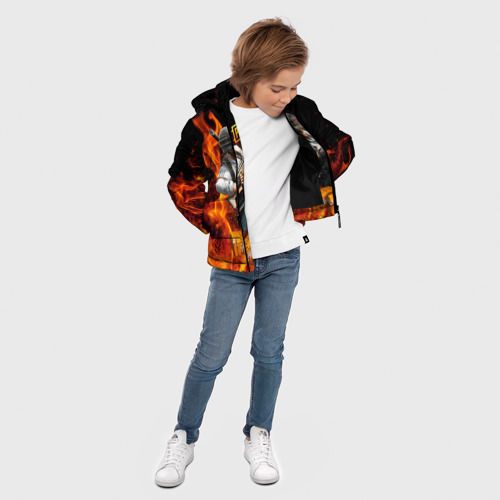 Зимняя куртка для мальчиков 3D PUBG, цвет черный - фото 5