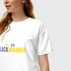 Женская футболка хлопок Oversize Black Mamba - фото 2