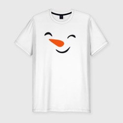 Мужская футболка хлопок Slim Снеговик