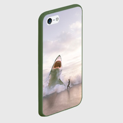 Чехол для iPhone 5/5S матовый Мегалодон - фото 2