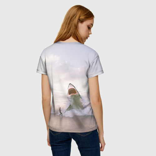 Женская футболка 3D Мегалодон, цвет 3D печать - фото 4