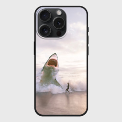 Чехол силиконовый для Apple iPhone 15 Pro матовый Мегалодон