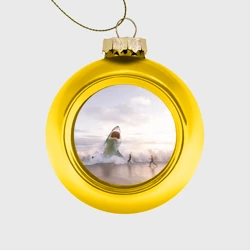 Ёлочный шар стеклянный/пластиковый Мегалодон