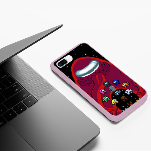 Чехол для iPhone 7Plus/8 Plus матовый Impostor Monster, цвет розовый - фото 5