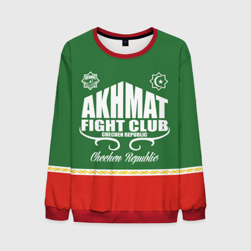 Мужской свитшот 3D Fight club Akhmat, цвет красный