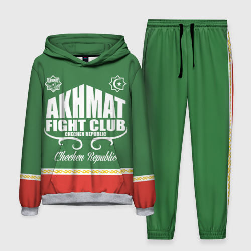 Мужской костюм с толстовкой 3D Fight club Akhmat, цвет меланж