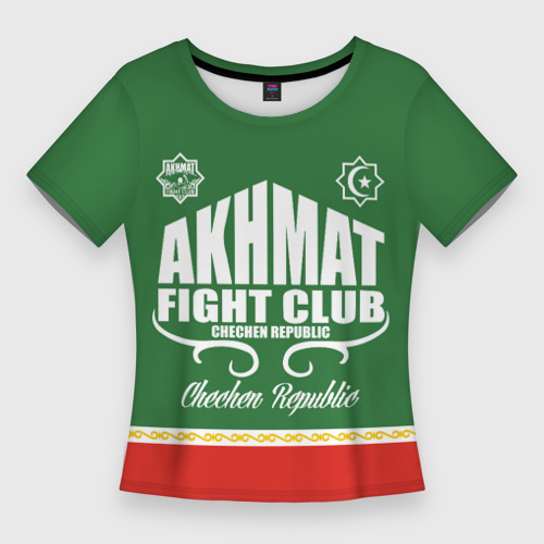 Женская футболка 3D Slim Fight club Akhmat, цвет 3D печать
