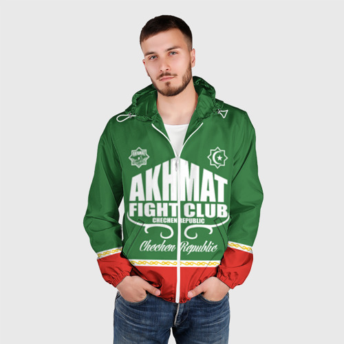 Мужская ветровка 3D Fight club Akhmat, цвет белый - фото 3