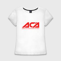 Женская футболка хлопок Slim ACA Absolute Championship Akhmat