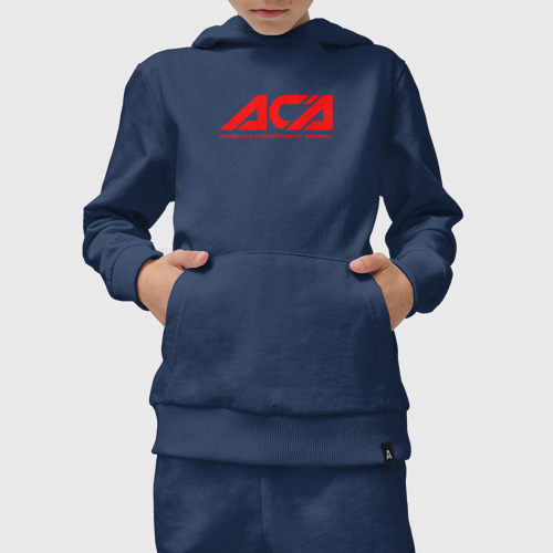 Детский костюм с толстовкой хлопок с принтом ACA Absolute Championship Akhmat, вид сбоку #3