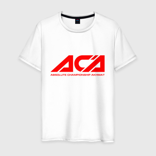 Мужская футболка из хлопка с принтом ACA Absolute Championship Akhmat, вид спереди №1