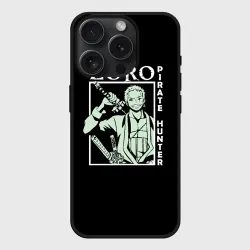 Чехол силиконовый для Apple iPhone 15 Pro Мax матовый Зоро Ван пис
