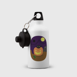 Бутылка спортивная Яркая тыква и кот на Хэллоуин - фото 2