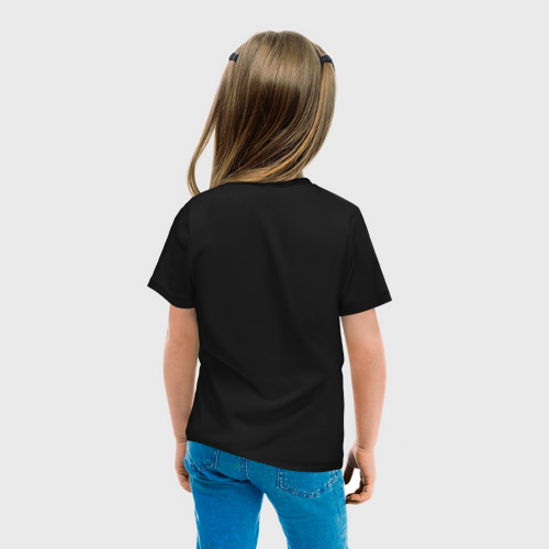 Детская футболка хлопок с принтом Abstract Space Monkey, вид сзади #2