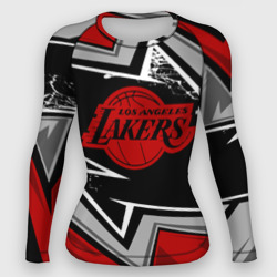 Женский рашгард 3D LA Lakers red