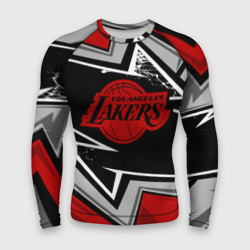 Мужской рашгард 3D LA Lakers red