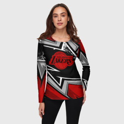 Женский лонгслив 3D LA Lakers red - фото 2