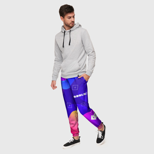 Мужские брюки 3D с принтом ROBLOX, фото на моделе #1