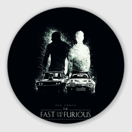 Круглый коврик для мышки Fast and Furios Форсаж
