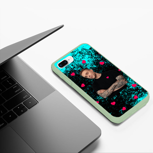 Чехол для iPhone 7Plus/8 Plus матовый Егор Крид, цвет салатовый - фото 5