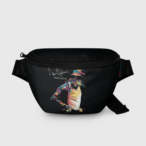Поясная сумка 3D с принтом Michael Jackson с Автографом, вид спереди #2