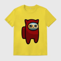 Мужская футболка хлопок Among us Cat