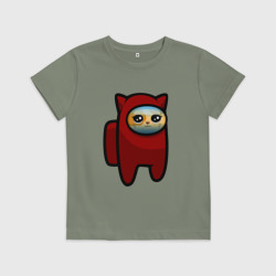 Детская футболка хлопок Among us Cat