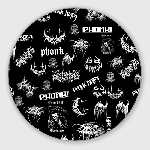 Круглый коврик для мышки Phonk