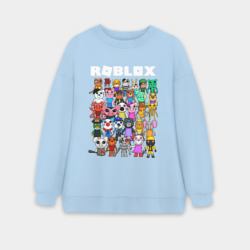 Женский свитшот oversize без начеса хлопок Roblox Piggy