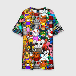 Детское платье 3D Roblox Piggy