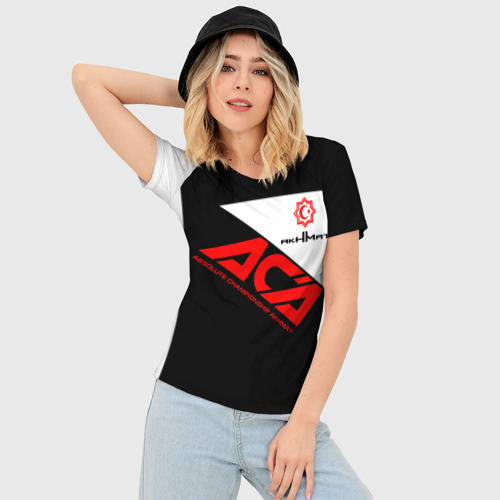 Женская футболка 3D Slim ACA, цвет 3D печать - фото 3